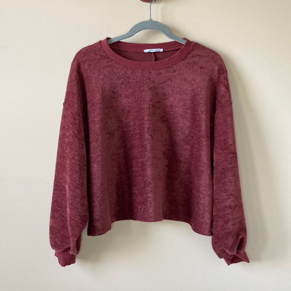 Zara Knit Cropped Sweater Medium